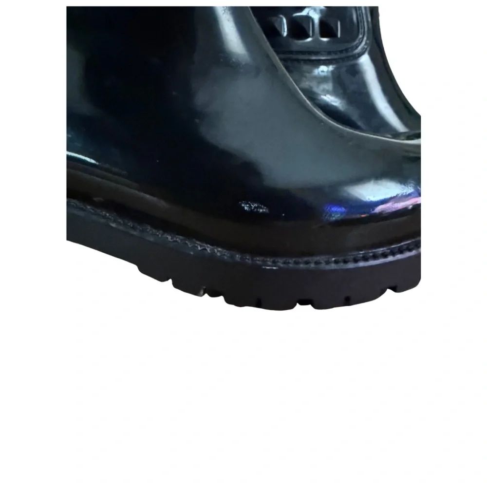 DÄV Studded Black‎ Waterproof Rain Boots | Goth Punk Lug Sole Size 9